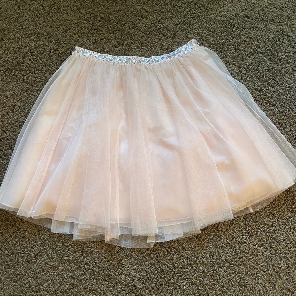 Black top with pink Tull skirt